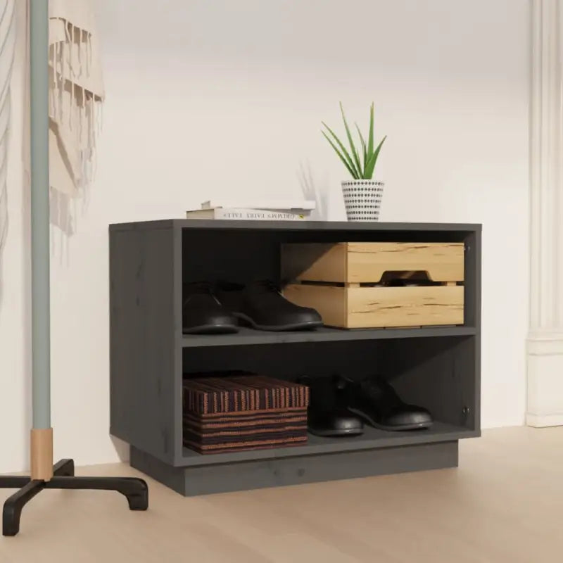 Schoenenkast 60X34X45 Cm Massief Grenenhout