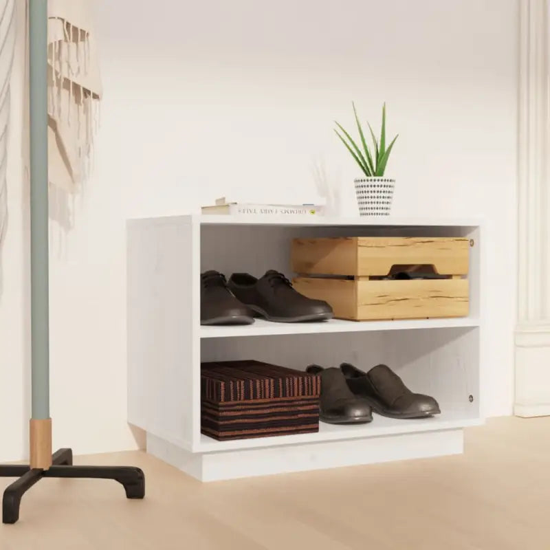 Schoenenkast 60X34X45 Cm Massief Grenenhout