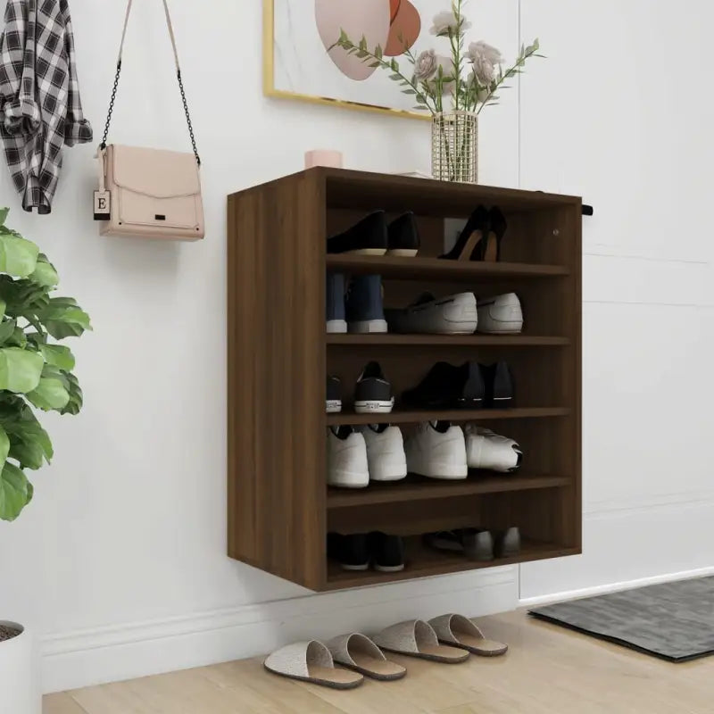 Schoenenkast 60X35X70 Cm Bewerkt Hout