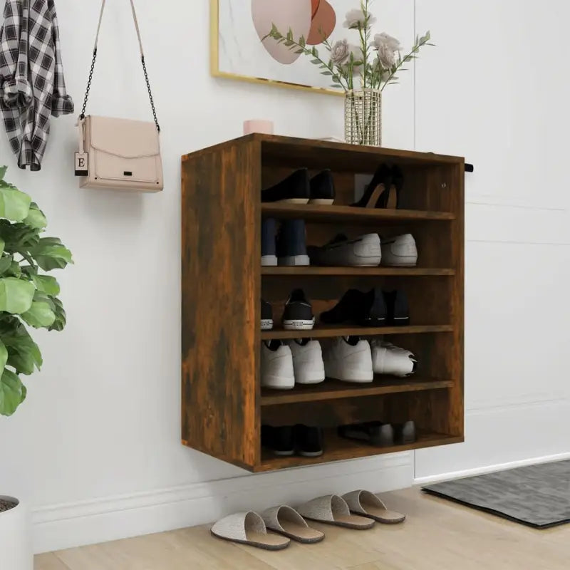 Schoenenkast 60X35X70 Cm Bewerkt Hout