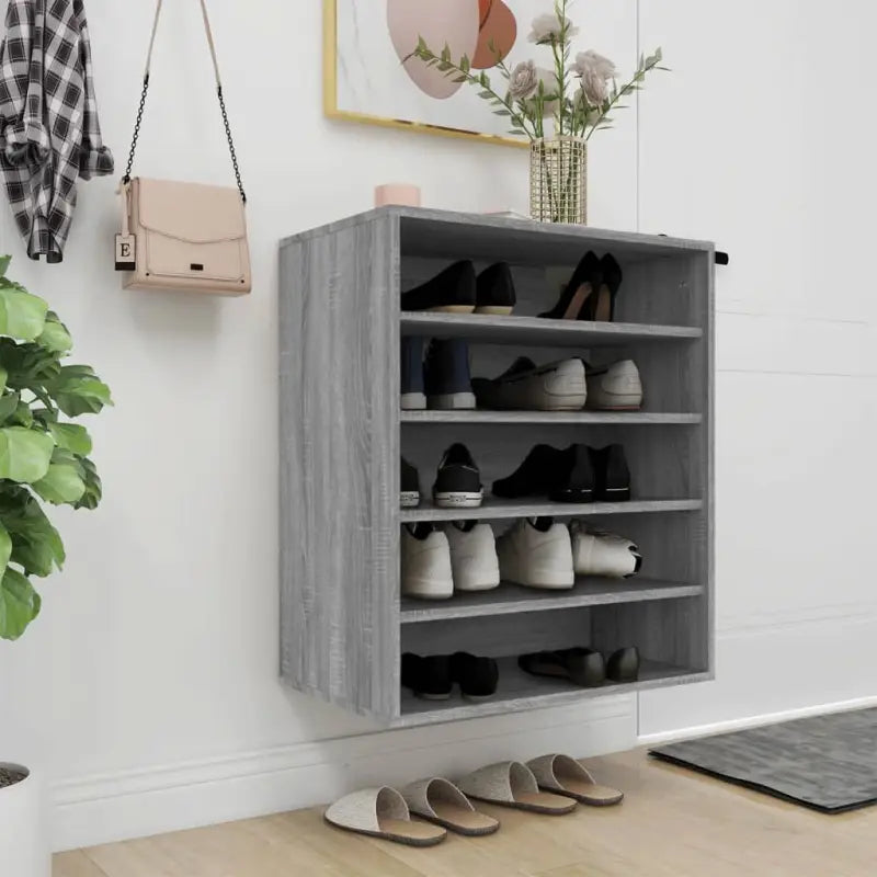 Schoenenkast 60X35X70 Cm Bewerkt Hout