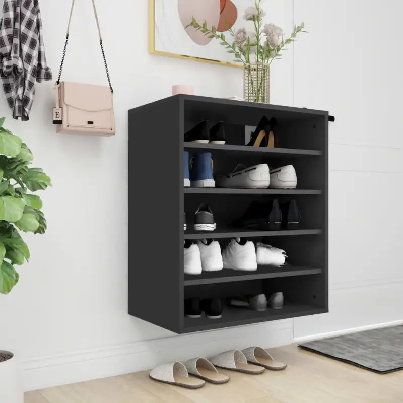 Schoenenkast 60X35X70 Cm Bewerkt Hout