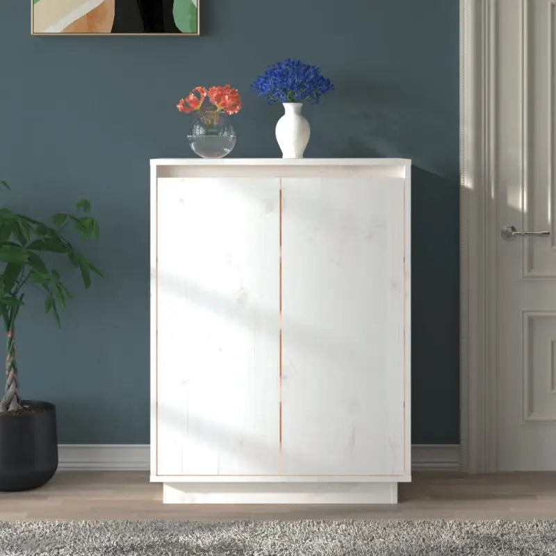 Schoenenkast 60X35X80 Cm Massief Grenenhout
