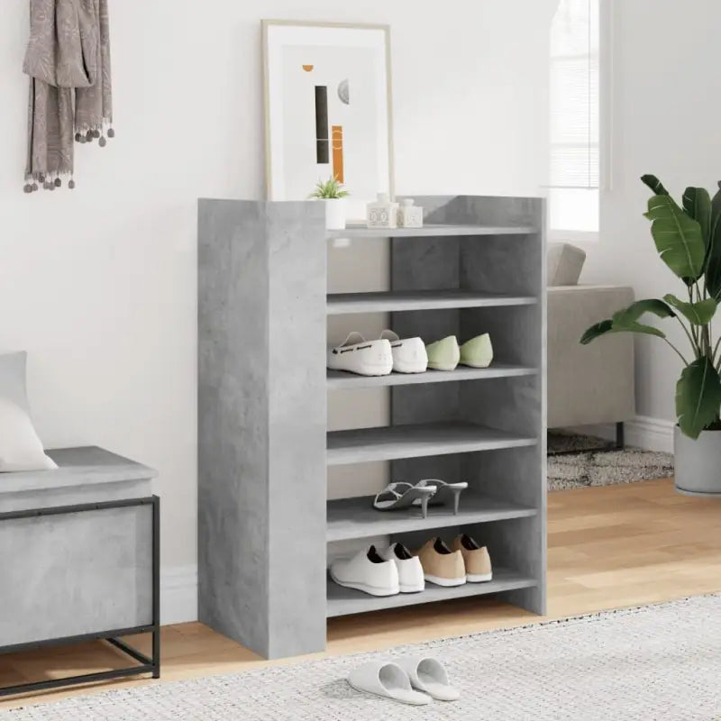 Schoenenkast 74,5X37,5X100 Cm Bewerkt Hout Eiken