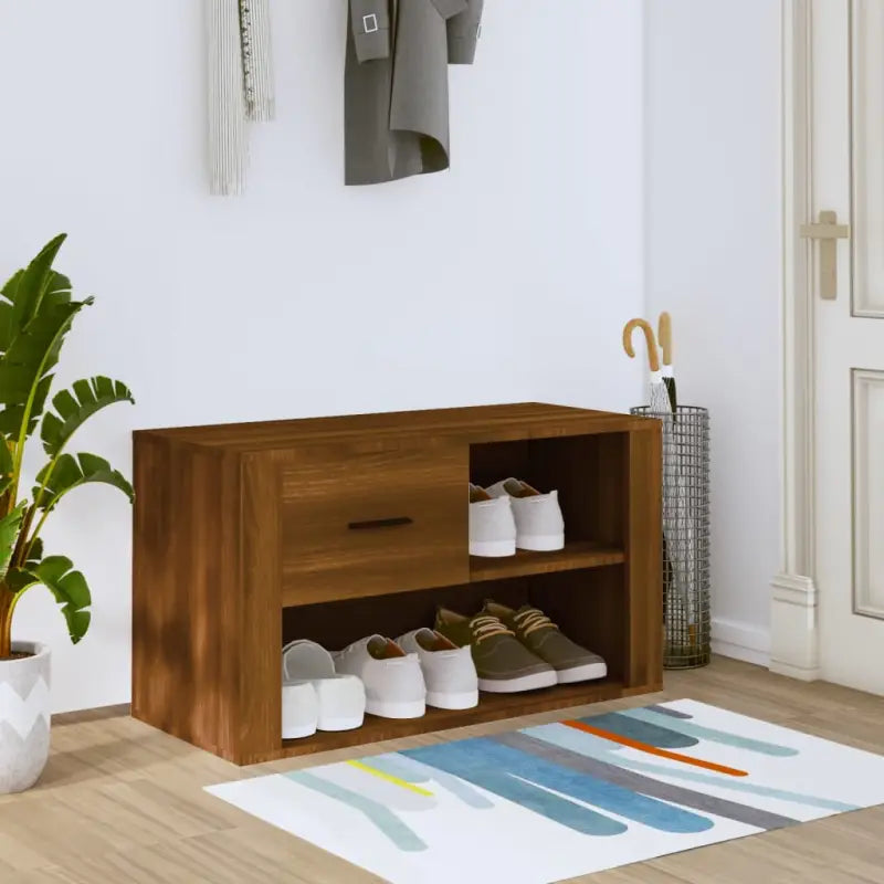 Schoenenkast 80X35X45 Cm Bewerkt Hout
