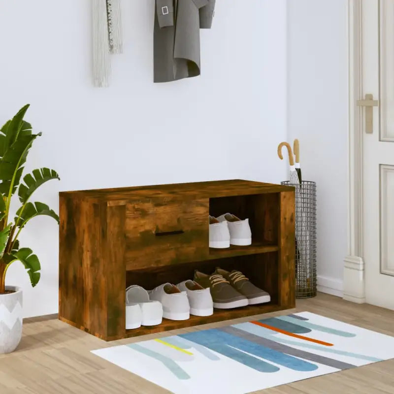 Schoenenkast 80X35X45 Cm Bewerkt Hout