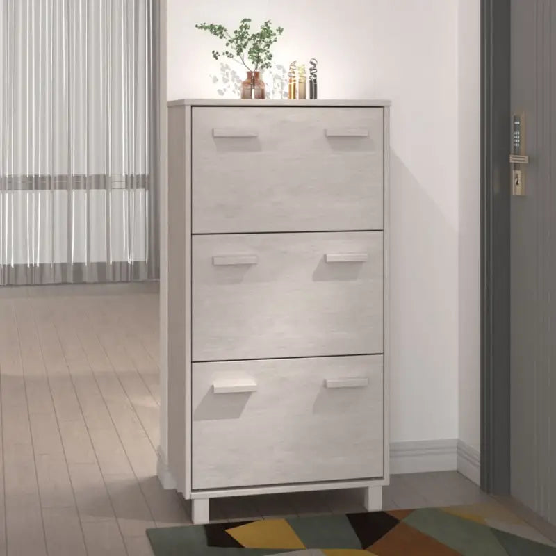 Schoenenkast Hamar 59,5X35X117 Cm Grenenhout