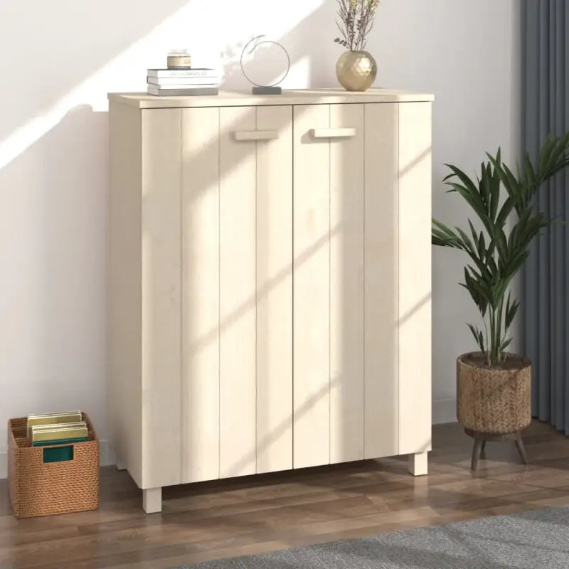 Schoenenkast Hamar 85X40X108 Cm Massief Grenenhout