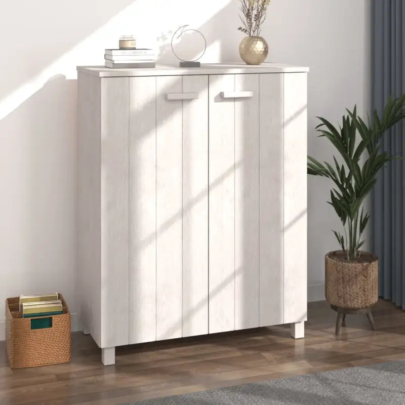 Schoenenkast Hamar 85X40X108 Cm Massief Grenenhout