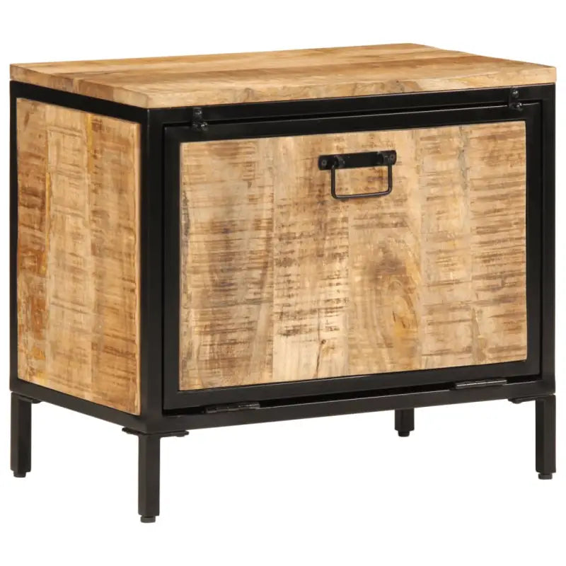 Schoenenkast 60X35X53 Cm Massief Ruw Mangohout