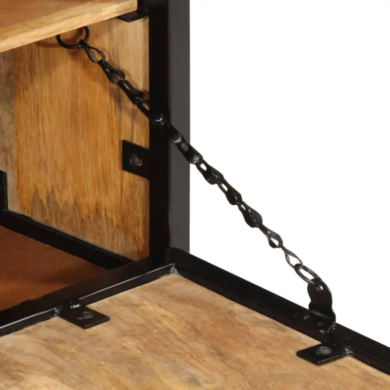Schoenenkast 60X35X53 Cm Massief Ruw Mangohout