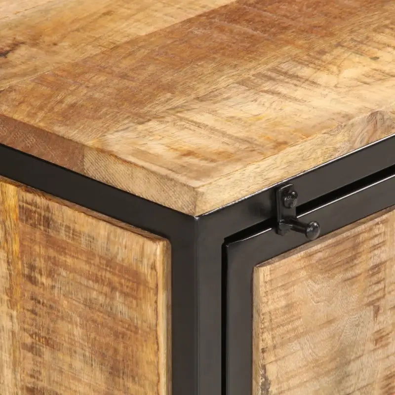 Schoenenkast 60X35X53 Cm Massief Ruw Mangohout