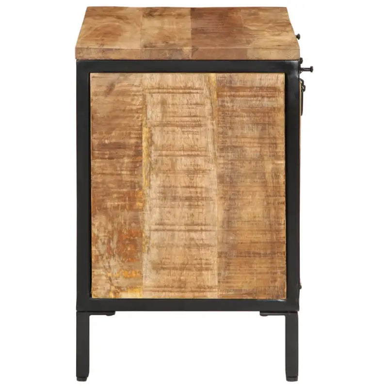 Schoenenkast 60X35X53 Cm Massief Ruw Mangohout