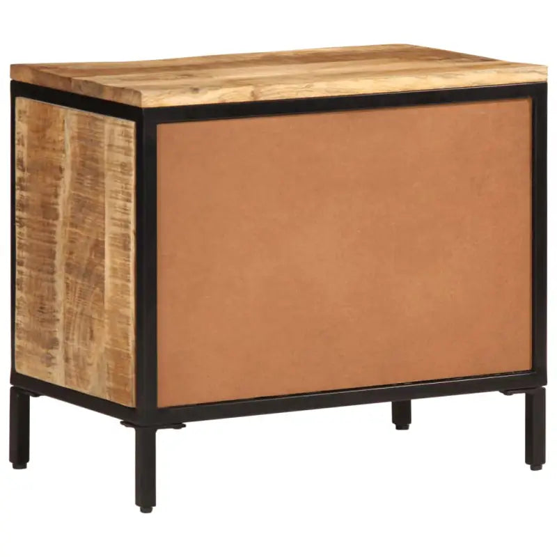 Schoenenkast 60X35X53 Cm Massief Ruw Mangohout