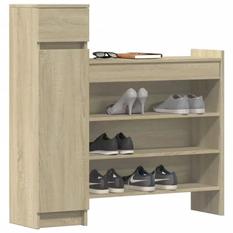 Schoenenkast met bewerkt hout voor schoenen en andere spullen - Schoenenrekken