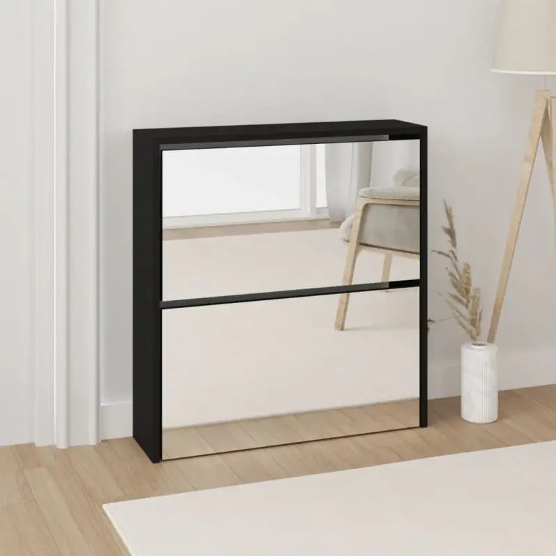 Schoenenkast Met Spiegel 3-Laags 63X17X102,5 Cm Bruineiken