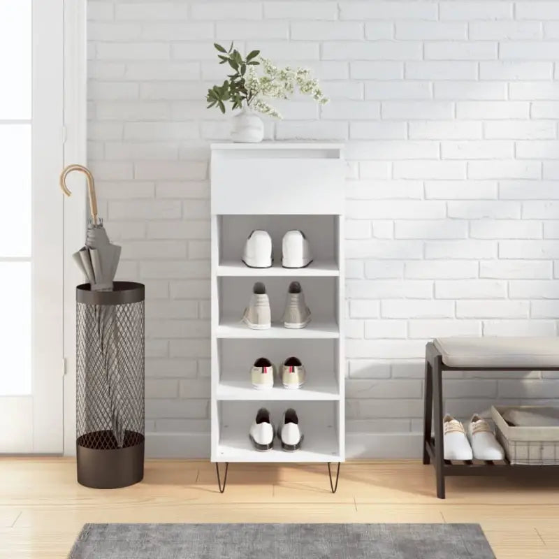 Schoenenkast 40X36X105 Cm Bewerkt Hout