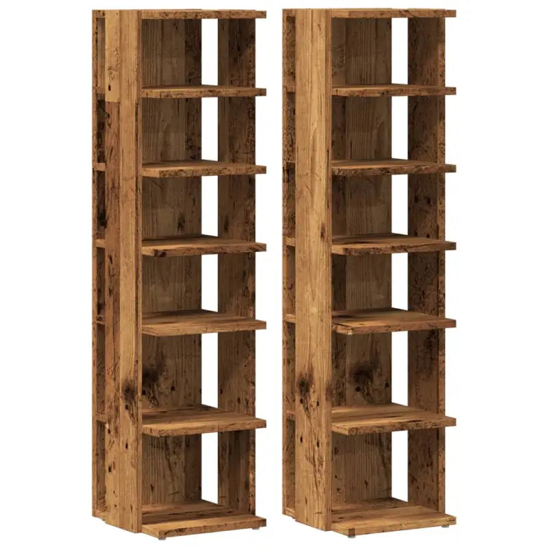 Schoenenkasten 28X27X102 Cm Bewerkt Hout Kleurig