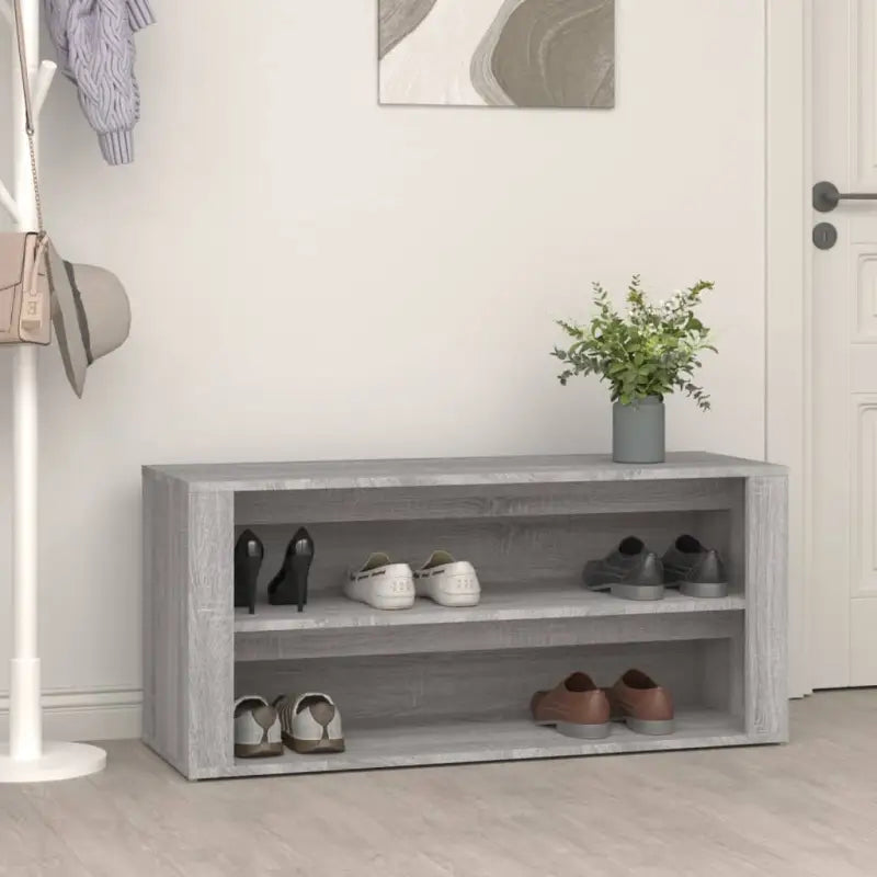 Schoenenrek 100X35X45 Cm Bewerkt Hout Kleurig