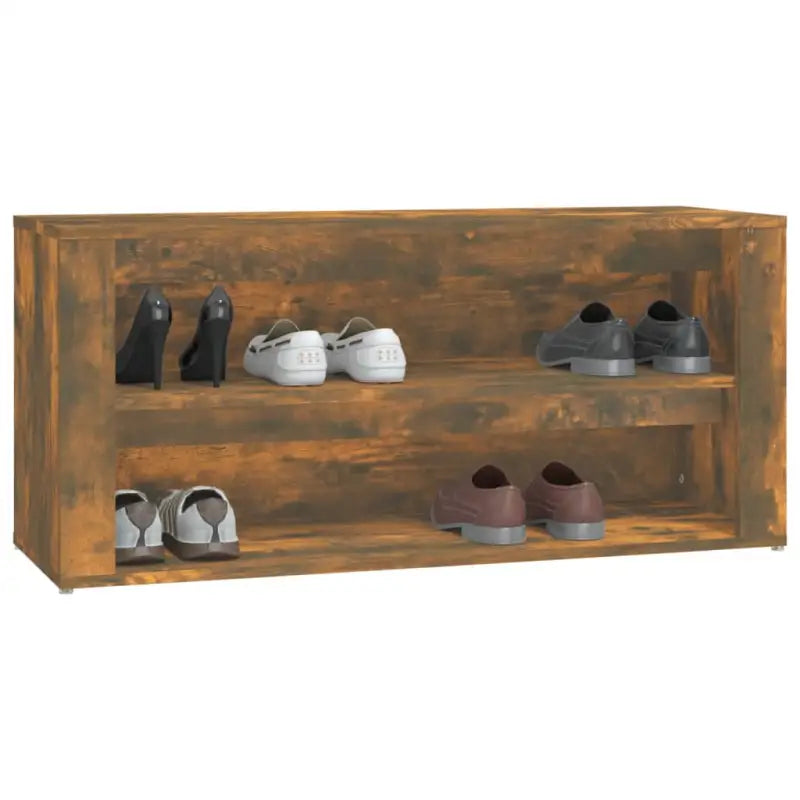 Schoenenrek 100X35X45 Cm Bewerkt Hout Kleurig
