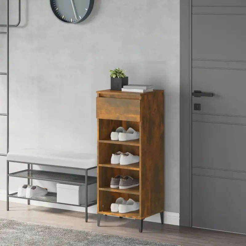 Schoenenrek 40X36X105 Cm Bewerkt Hout