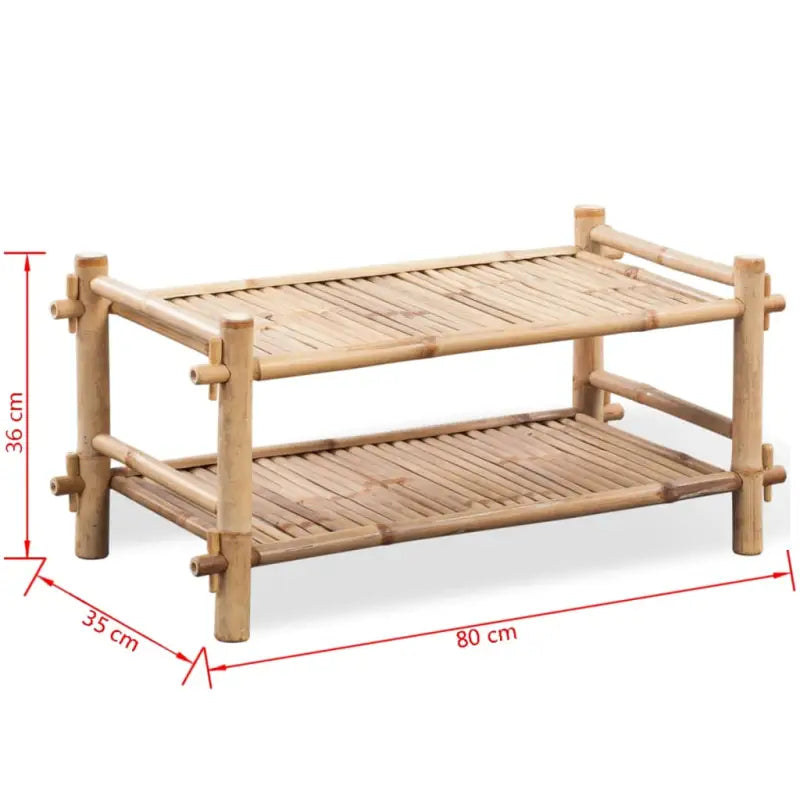 Schoenenrek Bamboe Twee Lagen