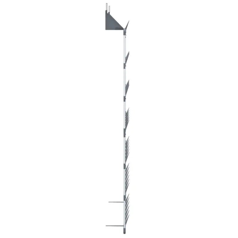 Schoenenrek Hangend 66X13X139 Cm Zilverkleurig Rood