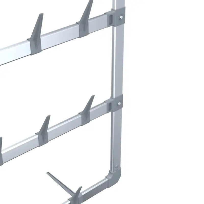 Schoenenrek Hangend 66X13X139 Cm Zilverkleurig Rood