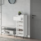 Schoenenrek in hoogglans wit van bewerkt hout voor schoenen geordend - Hoogglans wit / 1 - Schoenenrekken