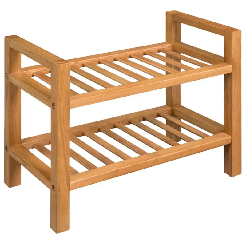 Schoenenrek Met 2 Schappen Massief Eikenhout
