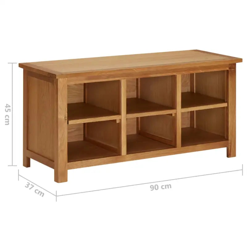 Schoenenrek met bankje van massief eikenhout - 1 / 90 cm - Schoenenrekken
