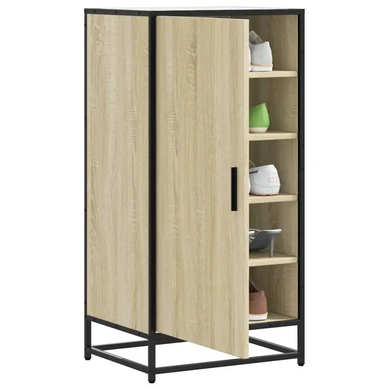 Schoenenrek met bewerkt hout voor een georganiseerde en stijlvolle ruimte - Sonoma eiken / 1 - Schoenenrekken