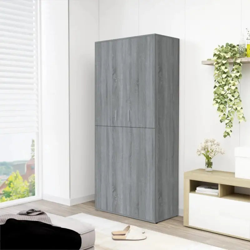 Schoenenrek met duurzaam bewerkt hout voor een opgeruimde entree - Grijs sonoma / 1 - Schoenenrekken