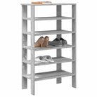 Schoenenrek van bewerkt hout in grijs sonoma voor een opgeruimde ruimte - Grijs sonoma / 1 / 105 cm - Schoenenrekken