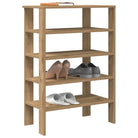 Schoenenrek van bewerkt hout in grijs sonoma voor een opgeruimde ruimte - artisanaal eikenkleurig / 1 / 87.5 cm