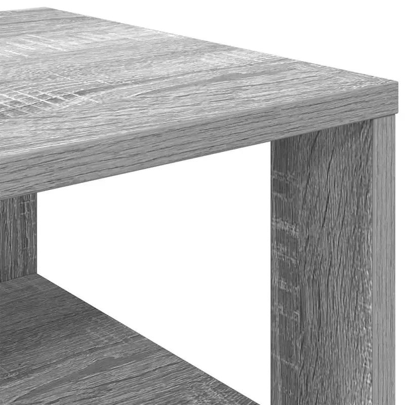 Schoenenrek van bewerkt hout in grijs sonoma voor een opgeruimde ruimte - Schoenenrekken