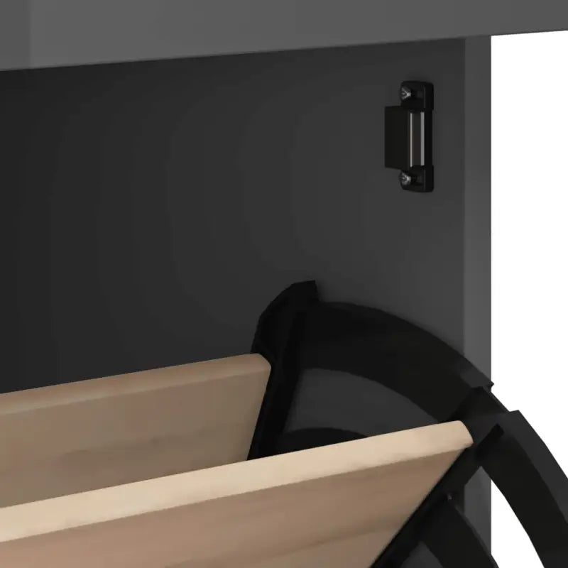 Schoenenrek van bewerkt hout voor slimme en stabiele opbergruimte - antracietgrijs / 1 - Schoenenrekken