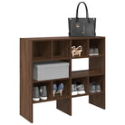 Schoenenrekken met twee montagemogelijkheden van bewerkt hout - bruin eikenkleur / 2 - Kledingrekken & kastinrichting