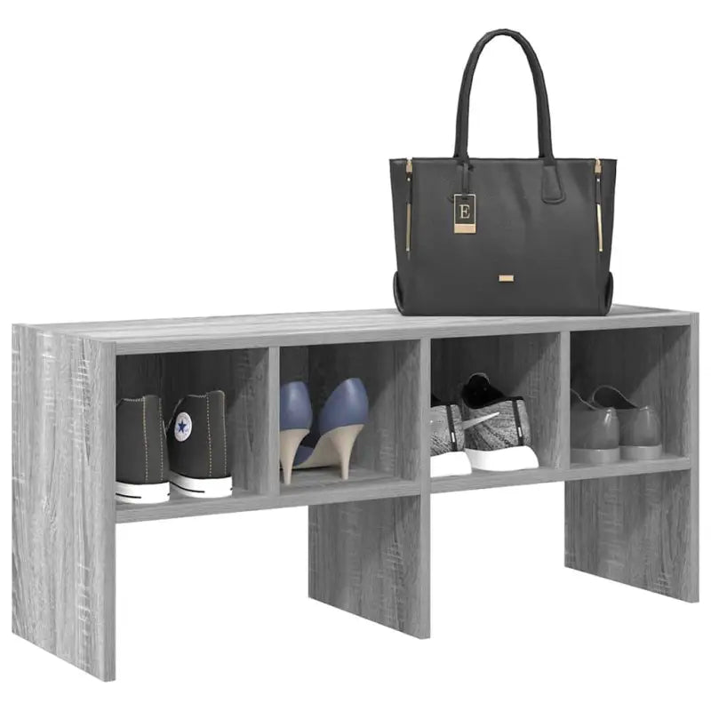 Schoenenrekken met twee montagemogelijkheden van bewerkt hout - Grijs sonoma / 1 - Kledingrekken & kastinrichting