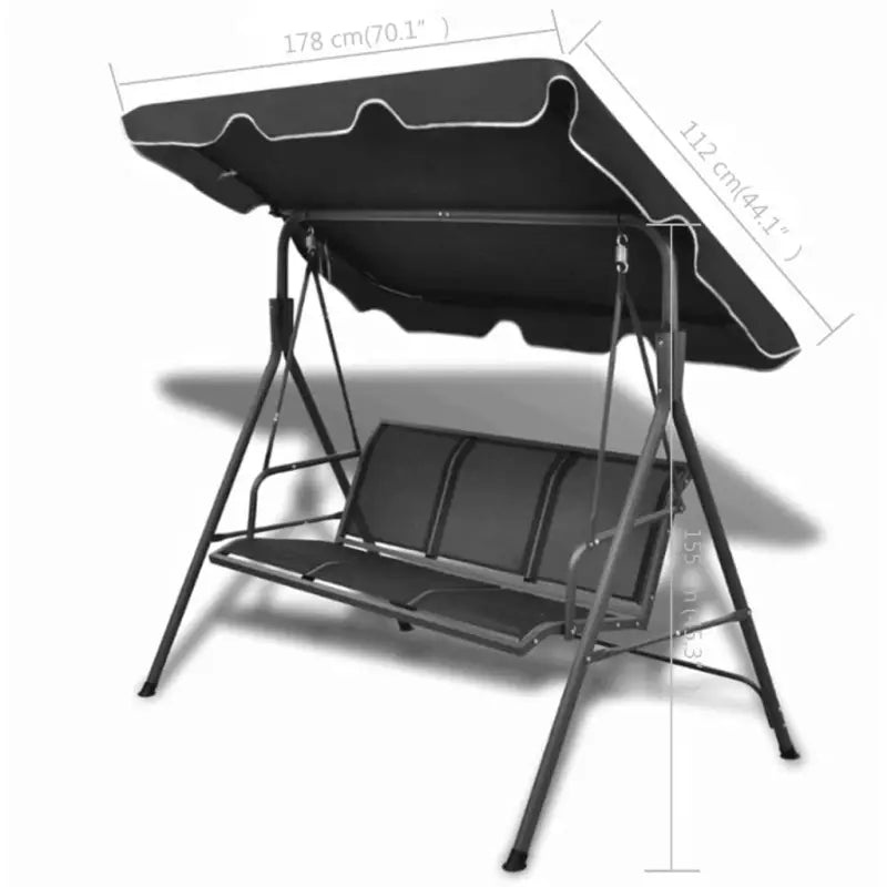 Schommelbank met grote luifel voor buitenplezier en comfort - Schommelbanken