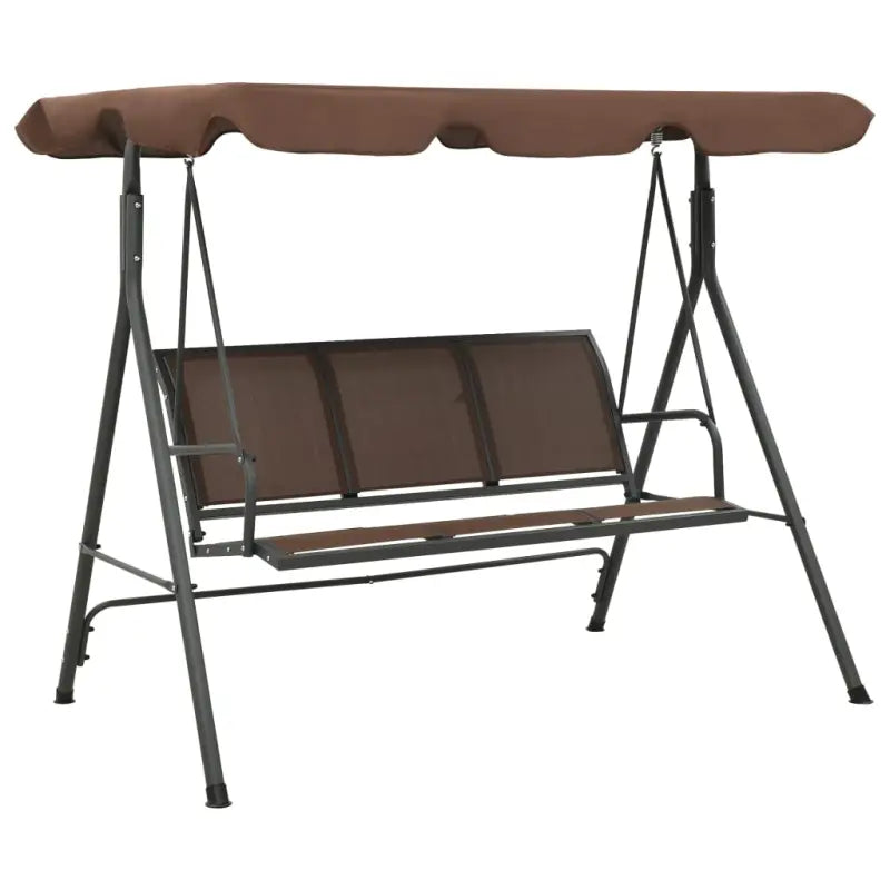 Schommelbank met grote luifel voor buitenplezier en comfort - Koffiebruin / 1 - Schommelbanken