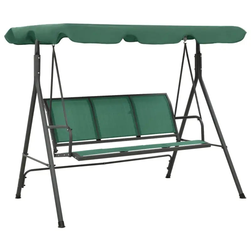 Schommelbank met grote luifel voor buitenplezier en comfort - Groen / 1 - Schommelbanken