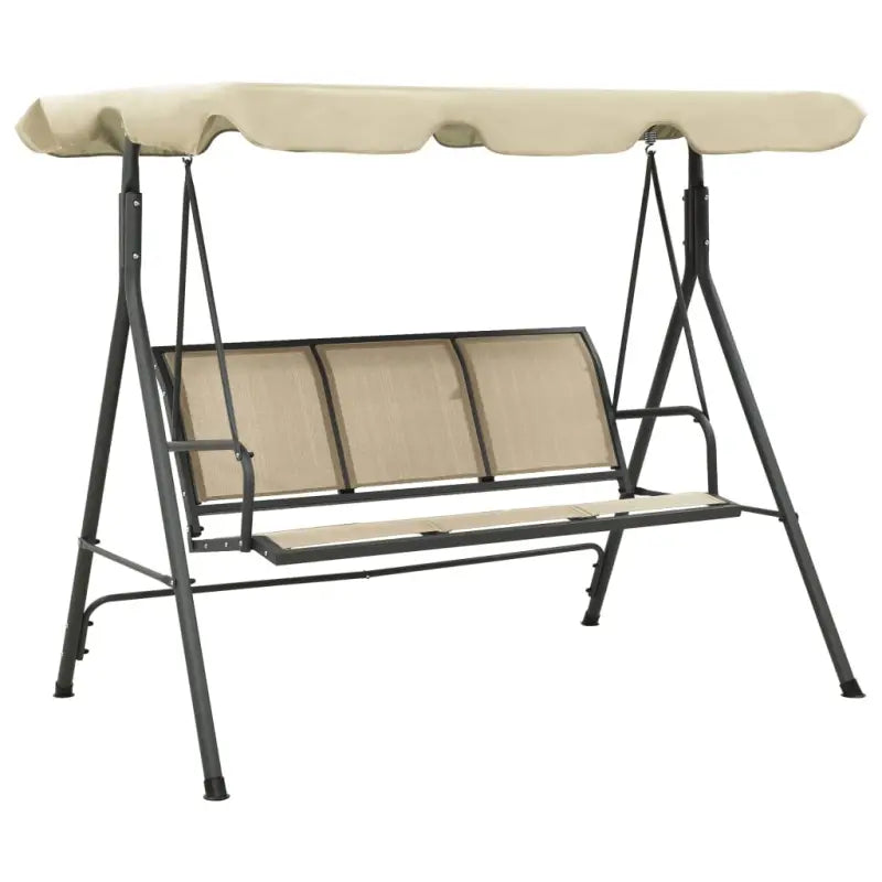 Schommelbank met grote luifel voor buitenplezier en comfort - Zand / 1 - Schommelbanken