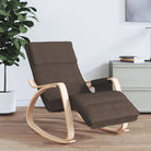 Schommelstoel met massief berkenhout voor ontspanning in huis - Donkerbruin / 1 - Schommelstoelen