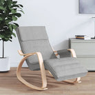Schommelstoel met massief berkenhout voor ontspanning in huis - Lichtgrijs / 1 - Schommelstoelen