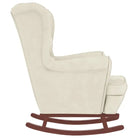 Schommelstoel met massief rubberwood poten voor stijl en comfort - Schommelstoelen