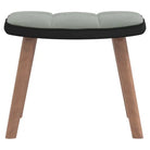 Schommelstoel met voetenbank in blokpatroon en fluwelen bekleding - Schommelstoelen