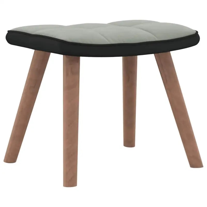Schommelstoel met voetenbank in blokpatroon en fluwelen bekleding - Schommelstoelen