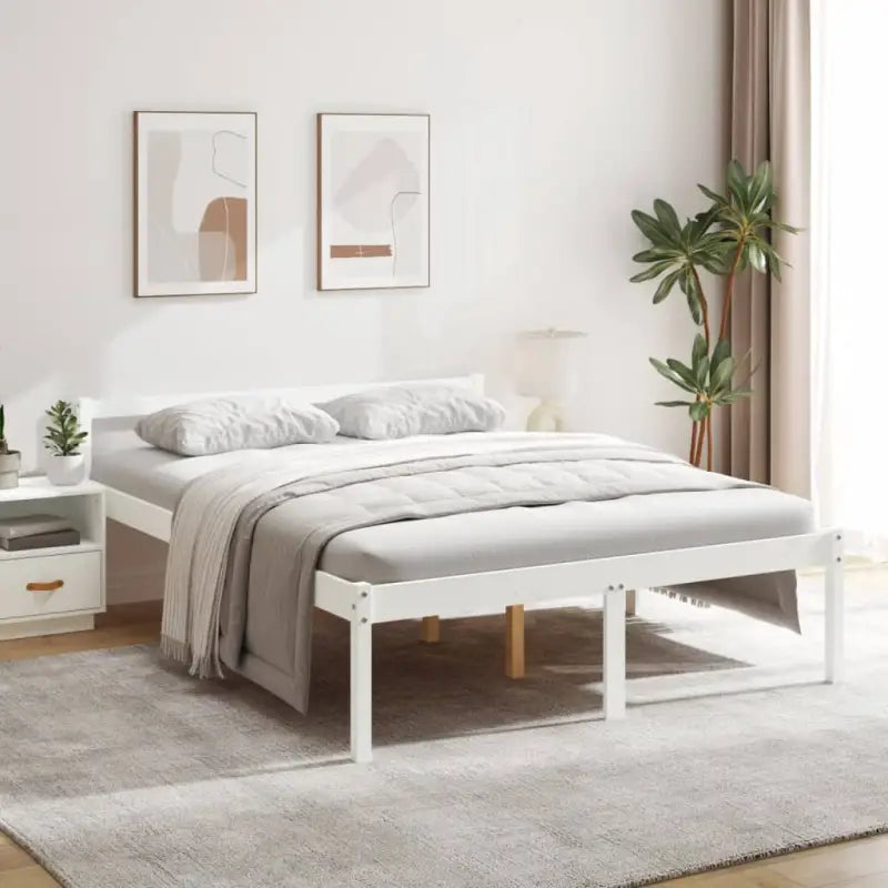 Seniorenbed van massief grenenhout met levering bevat - Bedden & bedframes