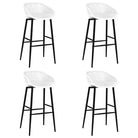 Set van 2 barstoelen met lage rugleuning voor in de keuken - Wit en zwart / 4 - Barkrukken